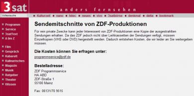3sat Videomitschnitt 3sat Videomitschnitt
