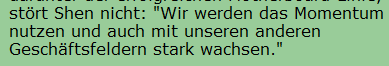 Wir werden das Momentum nutzen und auch mit unseren anderen Geschäftfeldern stark wachsen.
