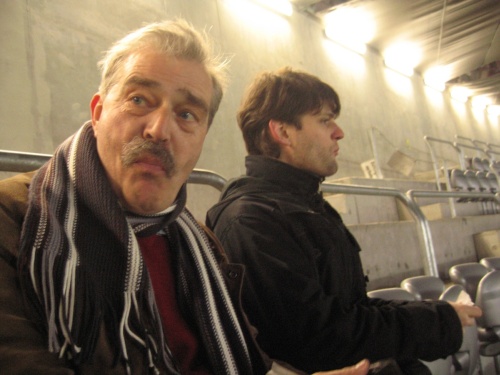 Richard und Dietmar auf der Tribüne